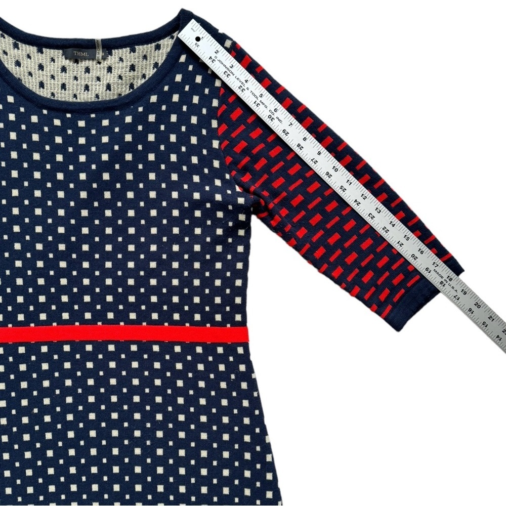 Anthropologie THML Women’s Knit Shift Dress 3/4 Sleeve Size Medium - Picture 9 of 12